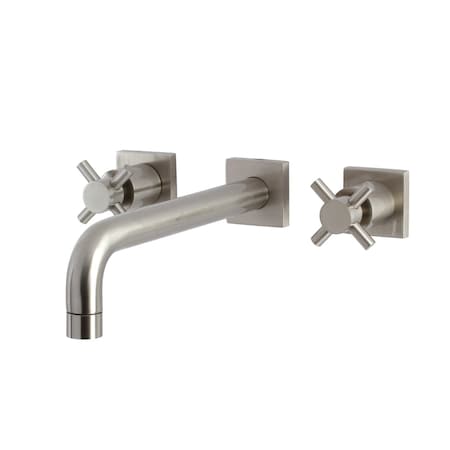Kingston Brass KS6028DX Wall Mount Tub Faucet, Brushed Nickel KS6028DX